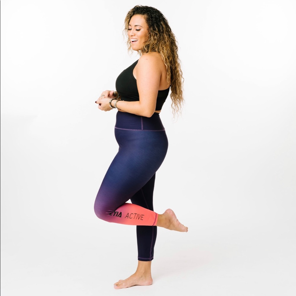 Purple Zyia Ombré Leggings, Size 8-10